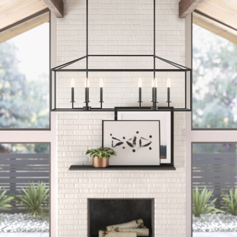 Odie 8Light Kitchen Island Square/Rectangle Pendant & Reviews AllModern